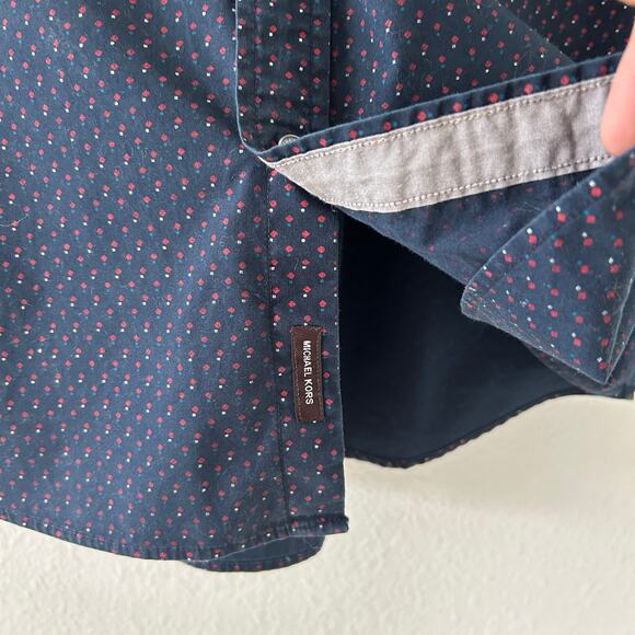 Michael Kors Men's Short Sleeve Shirt Classic Fit Sz. Large 100% Cotton - Picture 5 of 8